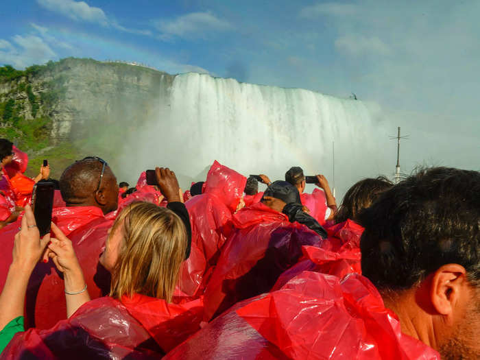 Being within feet of the falls and feeling the mist on my face was epic, but it was tough to fully enjoy it with so many other people on board.
