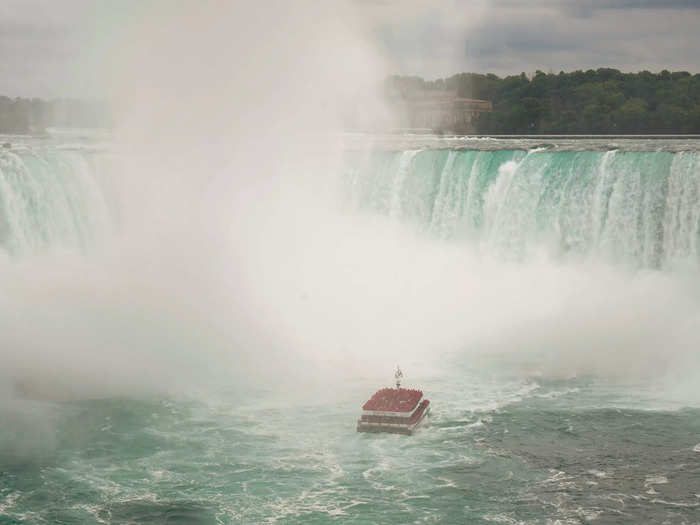 For more of a thrill, I paid $30 to take a boat tour via Niagara City Cruises.