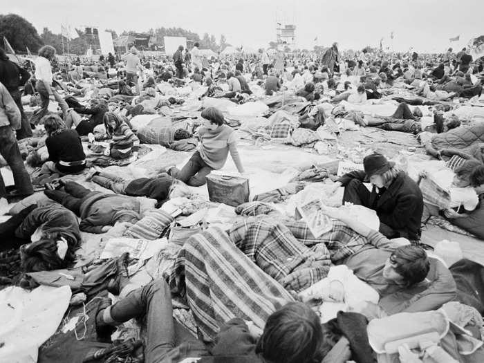 Back then, festival-goers even went without tents. All they needed was the music.