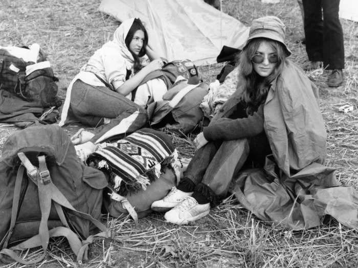 Before e-tickets and the internet, people camped out to get good spots.