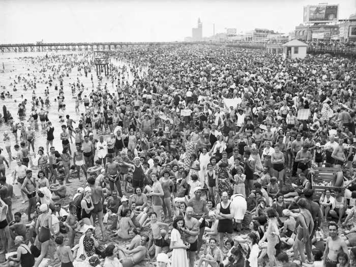 In the 1930s, Coney Island exploded as a popular destination for beachgoers and families on the Fourth of July.