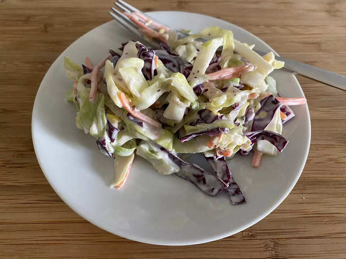 This coleslaw had excellent texture but could use a flavor boost.