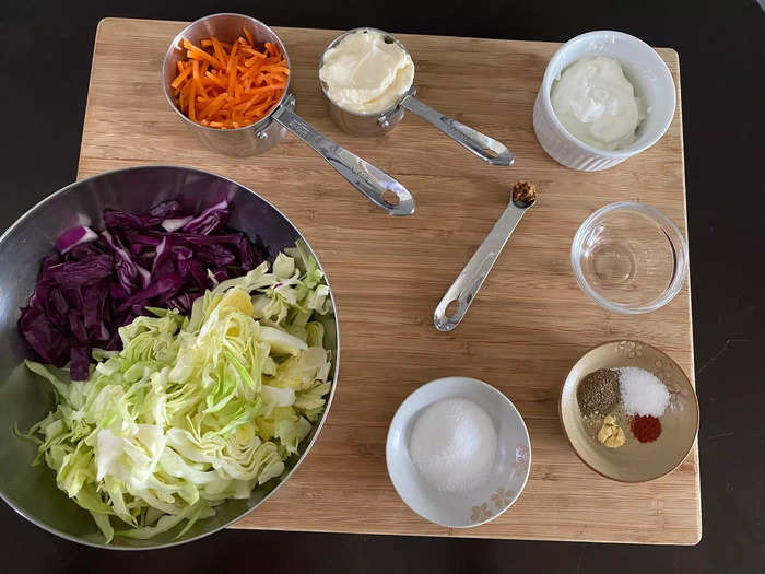 Guy Fieri has a classic, creamy coleslaw recipe.