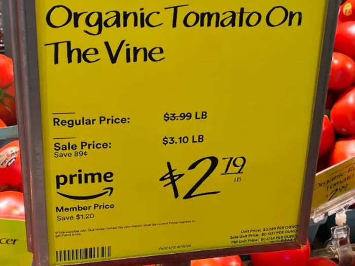 Most discounts at Whole Foods require a Prime membership, which costs money.