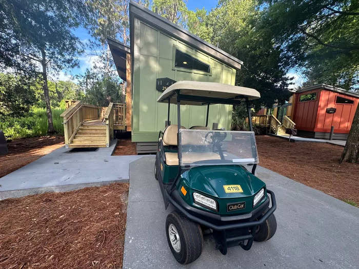 Golf-cart rentals are the easiest way to get around the property. 