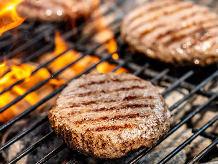 Once the burger is on the grill, turn the temperature down to medium.