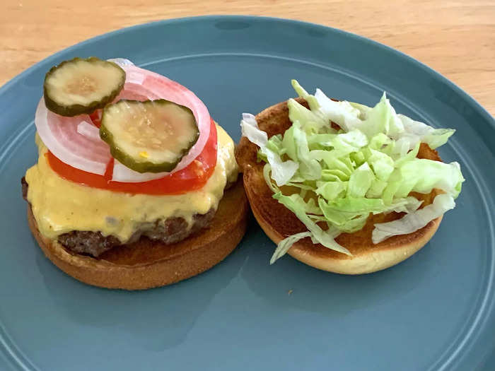 Constructing my burger was super easy.