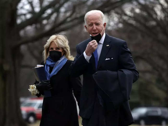 February 2022: Jill was spotted wearing a corsage from Joe in a sweet Valentine