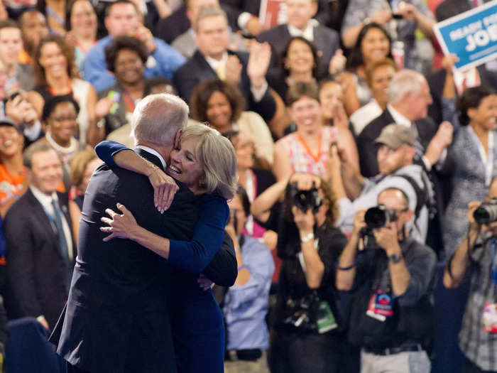 September 2012: At the Democratic National Convention, Jill spoke about Joe