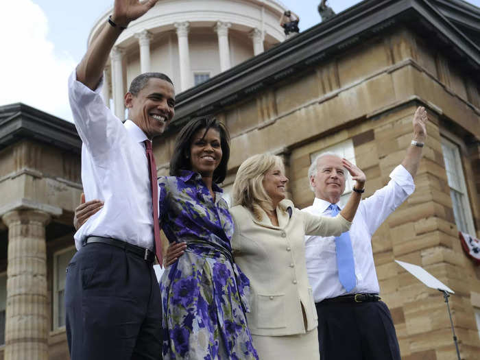 2008: Barack Obama chose Joe as his running mate, and the two families developed a close bond.