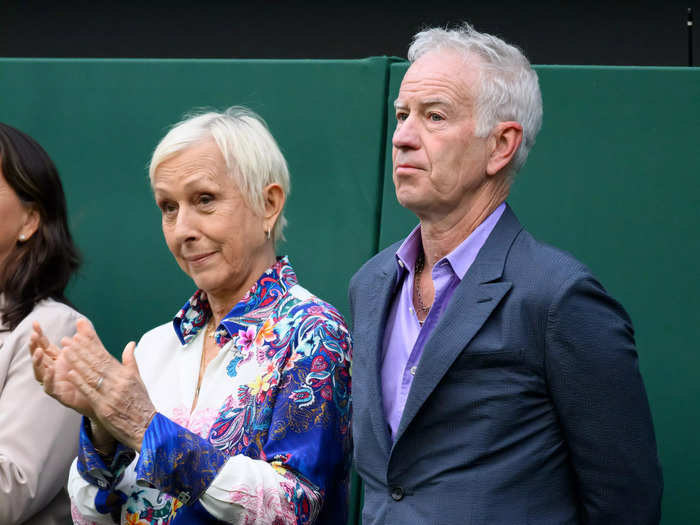 Tennis legends Martina Navratilova and John McEnroe attended Andy Murray