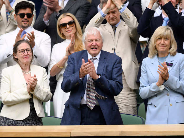 Famed British broadcaster and biologist Sir David Attenborough was seen giving a standing ovation.