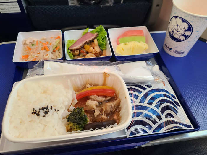 As is the norm on many full-service Asian airlines, a meal was served even though the flight was only three hours.