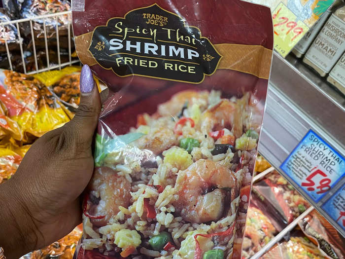 The spicy shrimp fried rice is another quick meal. 