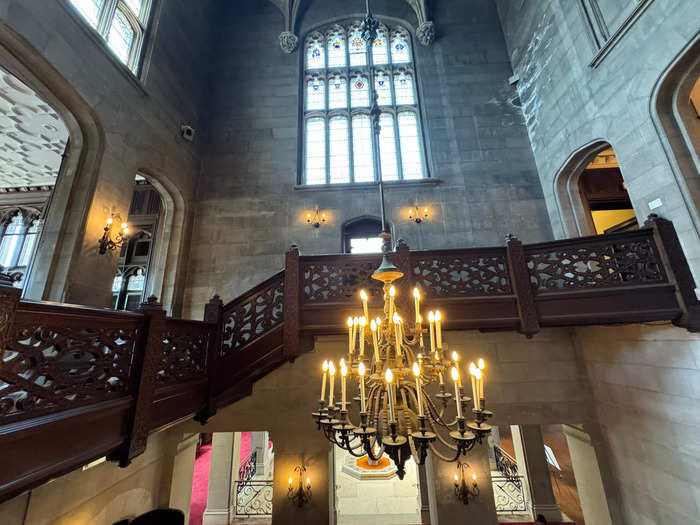 We then headed upstairs, giving us another view of the impressive tower and chandelier.