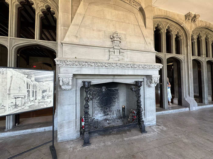 It also features the largest fireplace in the home.