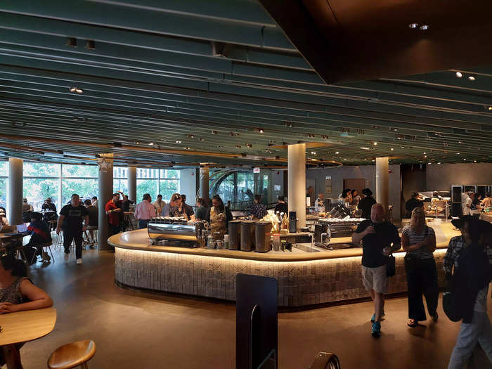 The Reserve Roastery is much more upmarket than regular Starbucks stores, but there still wasn