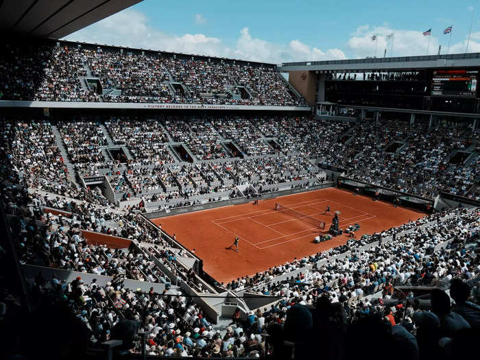 The Roland Garros Stadium is known for its clay courts.