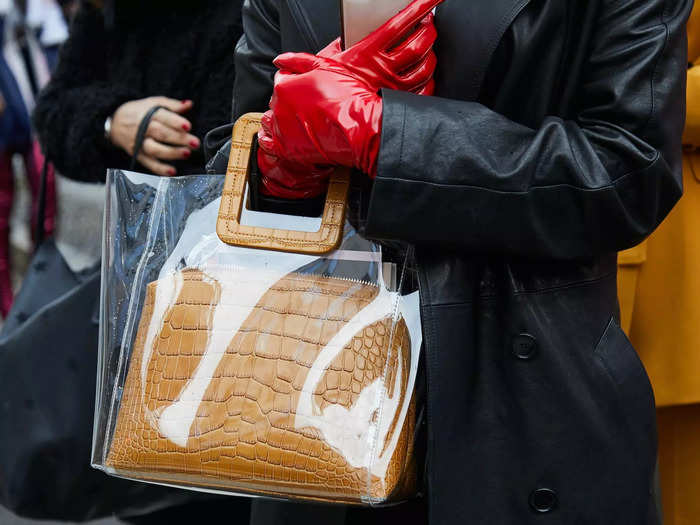 On the other hand, see-through bags are no longer trending.