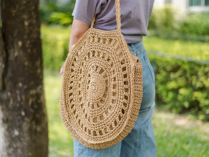 Woven bags scream summer.