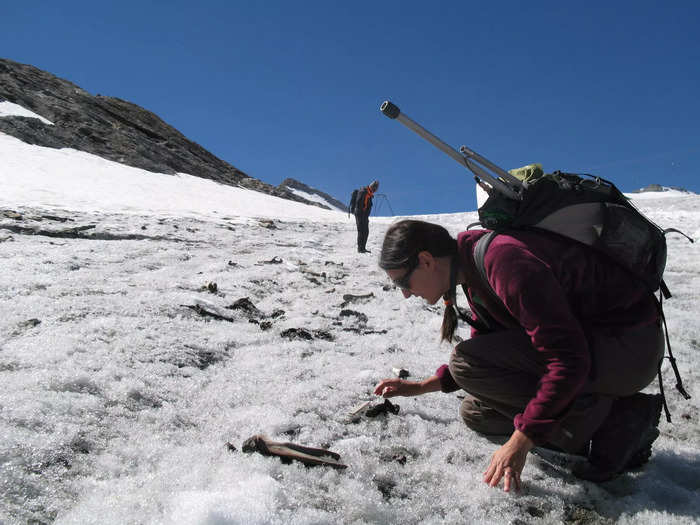 Many objects are vulnerable once the ice around them melts. Archaeologists have to hurry.