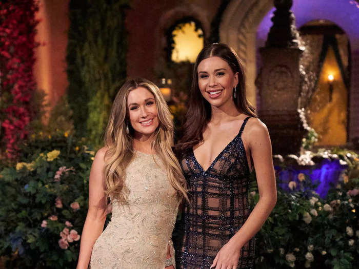 In a franchise first, Rachel Recchia and Gabby Windey shared duties as co- "Bachelorette" leads in July 2022. Their dresses each conveyed their individual styles.