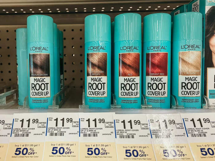 L’Oreal’s Magic Root Cover-Up is a cheaper way to get expensive-looking results. 