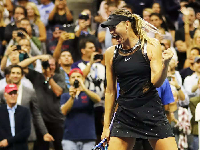 Maria Sharapova played the 2017 US Open wearing a Swarovski-encrusted outfit.