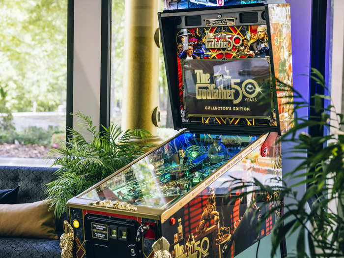 The living room offers boardgames and features 