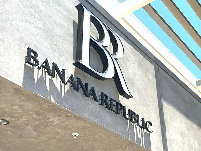 I finished my shopping at Banana Republic.