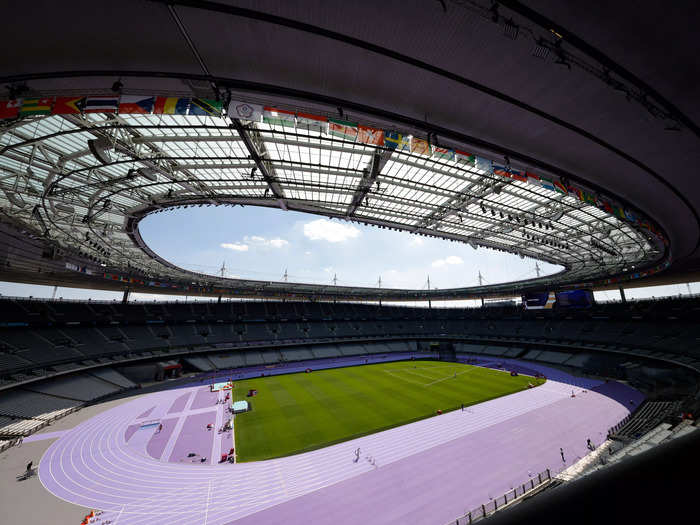 The Stade de France, which will host several athletics competitions and the closing ceremony, is valued at $705 million.