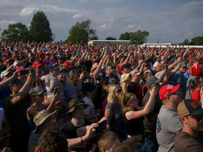 Between 1 p.m. and 5 p.m. ET on Saturday, July 13 — a crowd gathered to watch Donald Trump