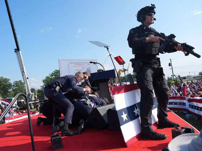 July 13: Trump is shot during a campaign rally.