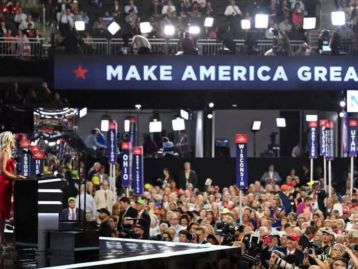 In her speech, Trump loyalist Marjorie Taylor Greene railed against "the establishment in Washington" and "illegal aliens."