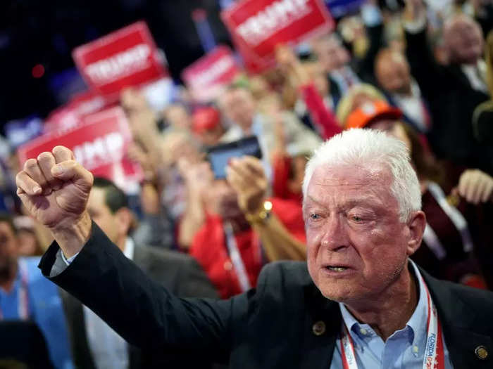 Delegates were emotional as "God Bless the USA" played during the first day of the convention.