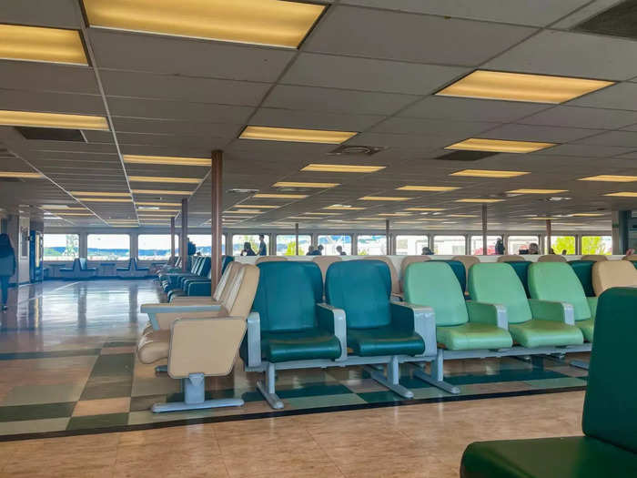 The Walla Walla ferry had plenty of seating and other amenities.