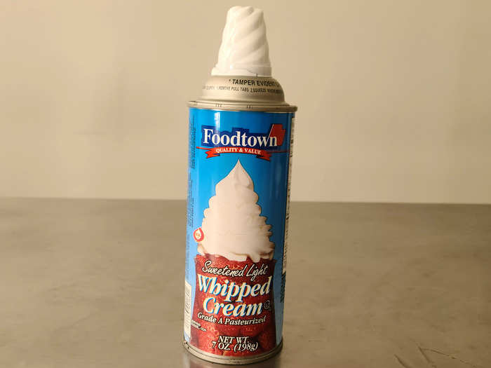 8. Foodtown sweetened light whipped cream