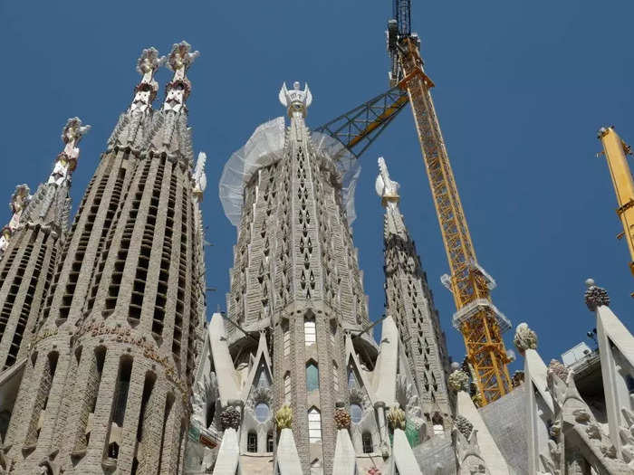 Neverending construction dampened the beauty of Sagrada Familia in Barcelona.