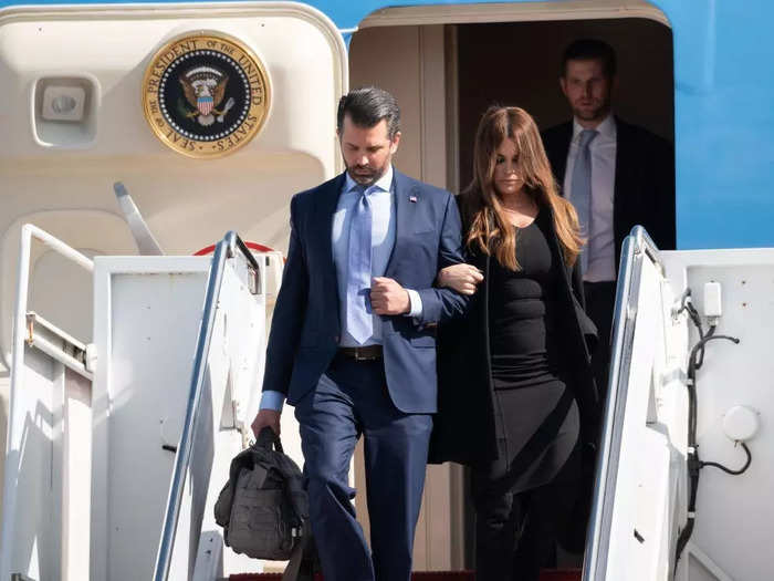 January 2021: Trump Jr. and Guilfoyle skipped President Joe Biden