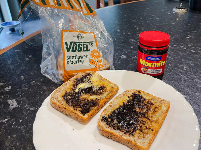 Marmite on toast is a great snack.