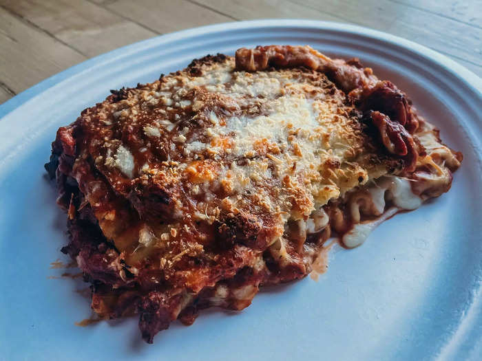 Oven-baked lasagna has that classic taste and texture.