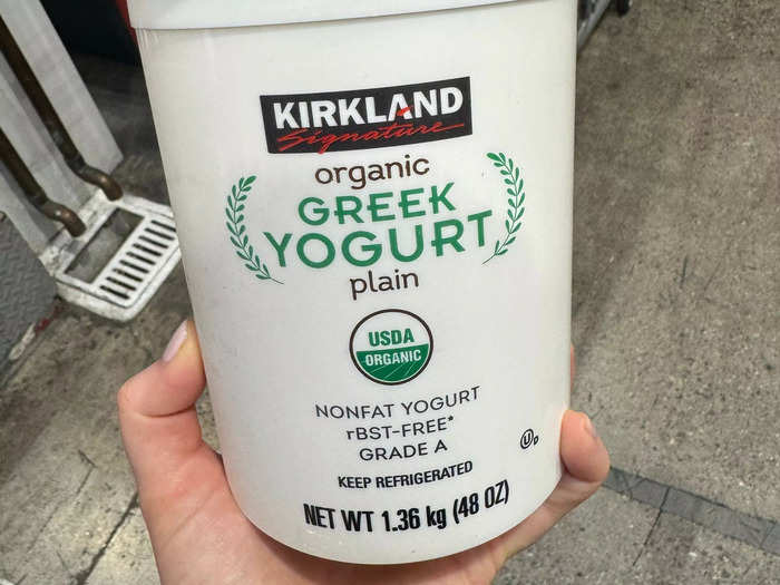 Organic Greek yogurt is a great source of protein.