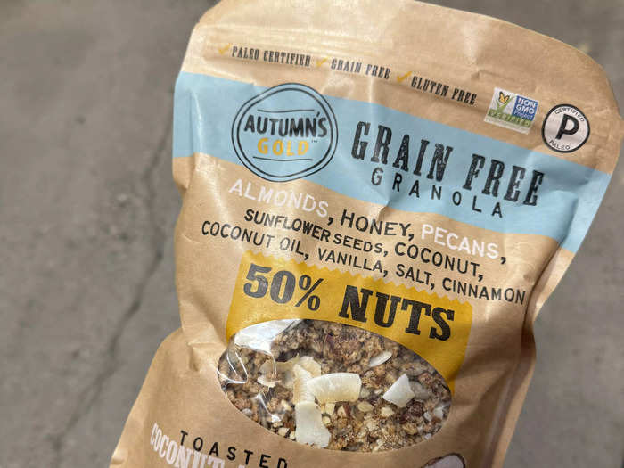 Autumn’s Gold grain-free granola is always in my cart.