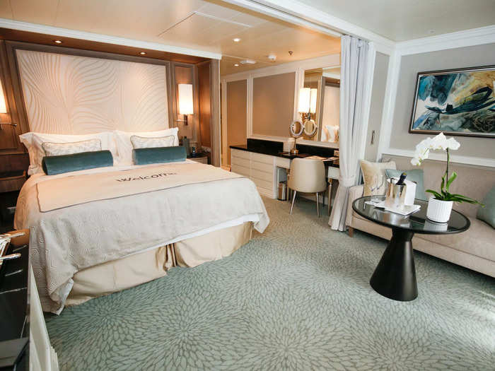 My suites on both ships had spacious balconies, walk-in closets, and espresso machines.