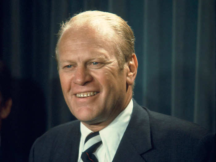 Gerald R. Ford assumed office after Nixon resigned in 1974.