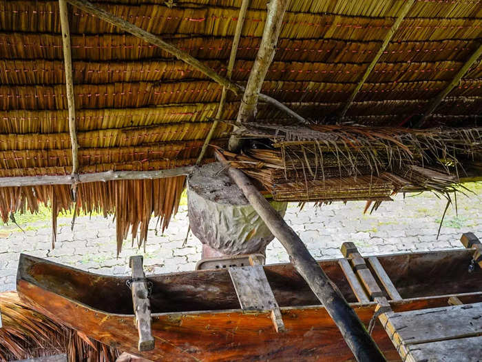 Visitors can walk through the home and picture what it would be like to live inside one of these huts.