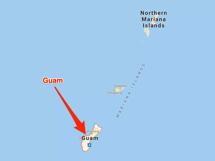 Guam is in the North Pacific Ocean.