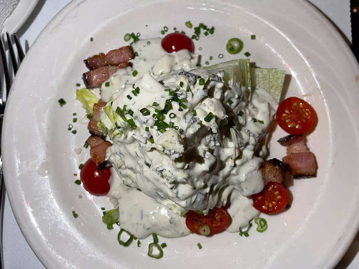 Wedge salads are a must at any steak house.