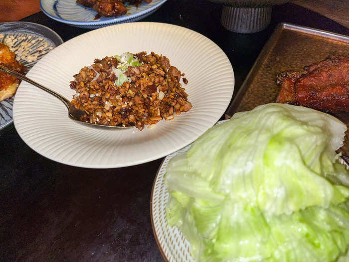 We ordered the lettuce cup duck instead of the signature Peking duck dish.