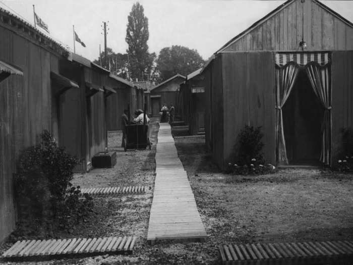 The facilities in the first Olympic Village were bare-bones.